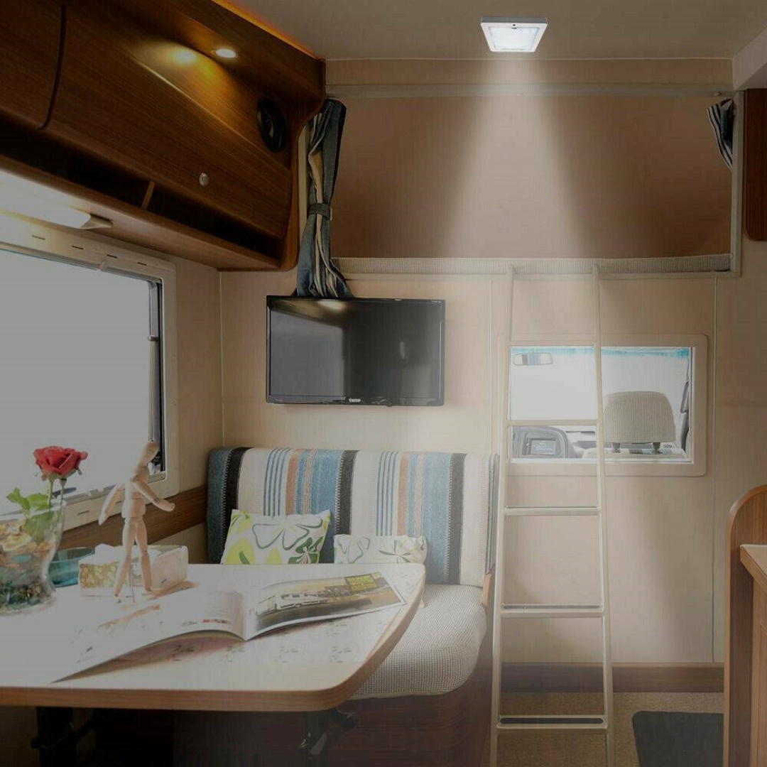 12V-9W LED Interior Roof Light For Caravan Motorhome Camper Van Boat 6000K White — image 6