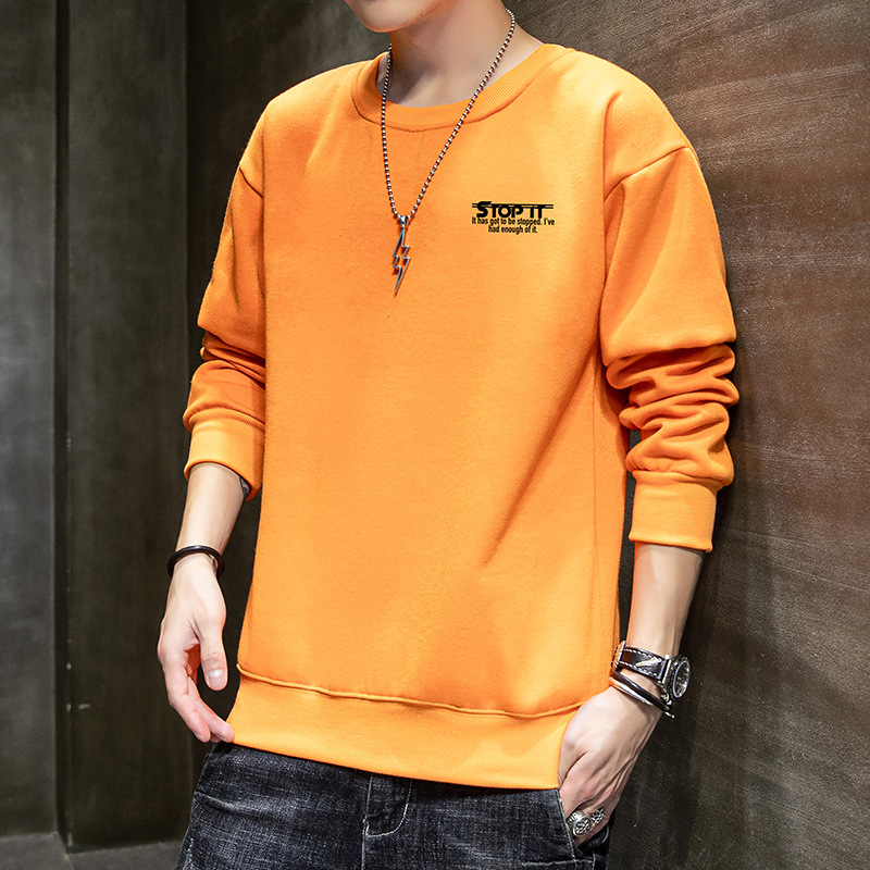 Men's Sweater Korean Style Trendy Round Neck Long Sleeve Top Clothes