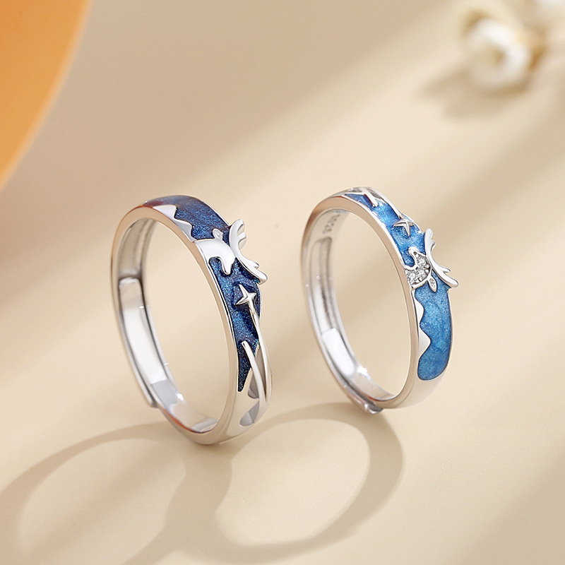 Title 2, Fashion Versatile Star Elk Couple Ring