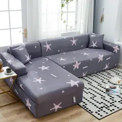 Geometric Stretch Sofa Cover All-inclusive Fabric Lazy Combination Living Room Cushion - Starfish - View 1