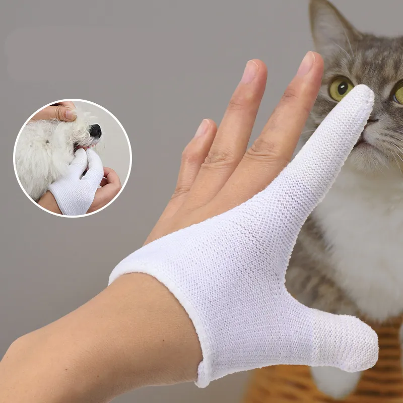 Pet Finger Toothbrush Dog Finger Cover Cleaning Teeth Dog Toothbrush Cat Mouth Cleansing Cat Toothbrush Pet Supplies