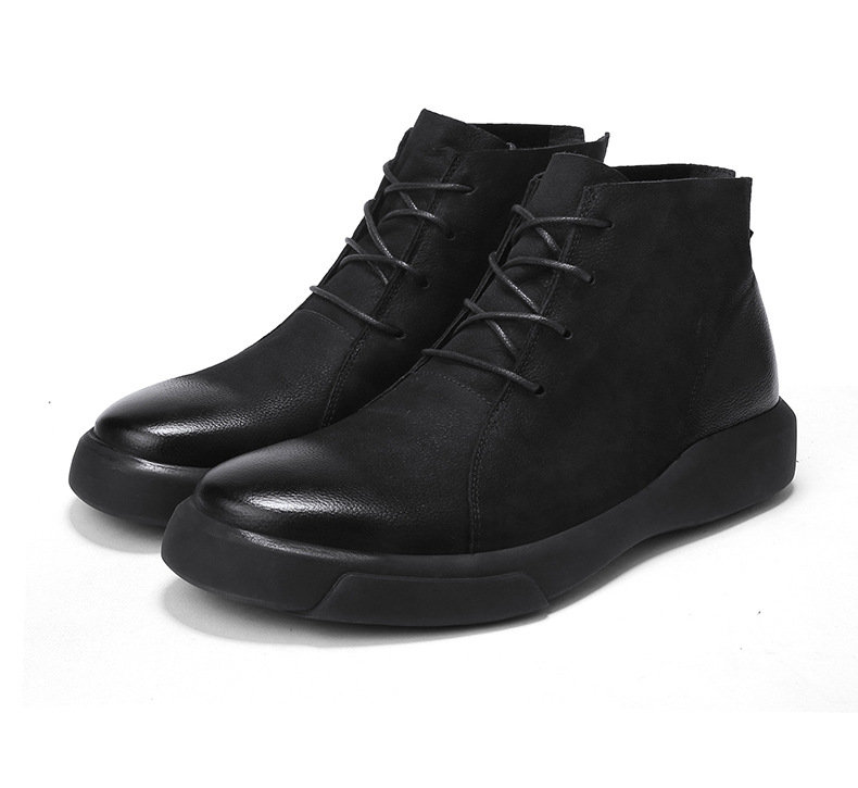 Title 7, Botas Martin masculinas de couro cano alto, mod...