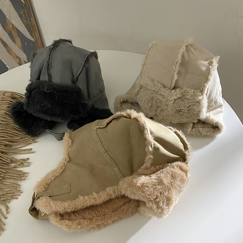 Warm Earmuffs Suede Retro Wear Windproof On Both Sides