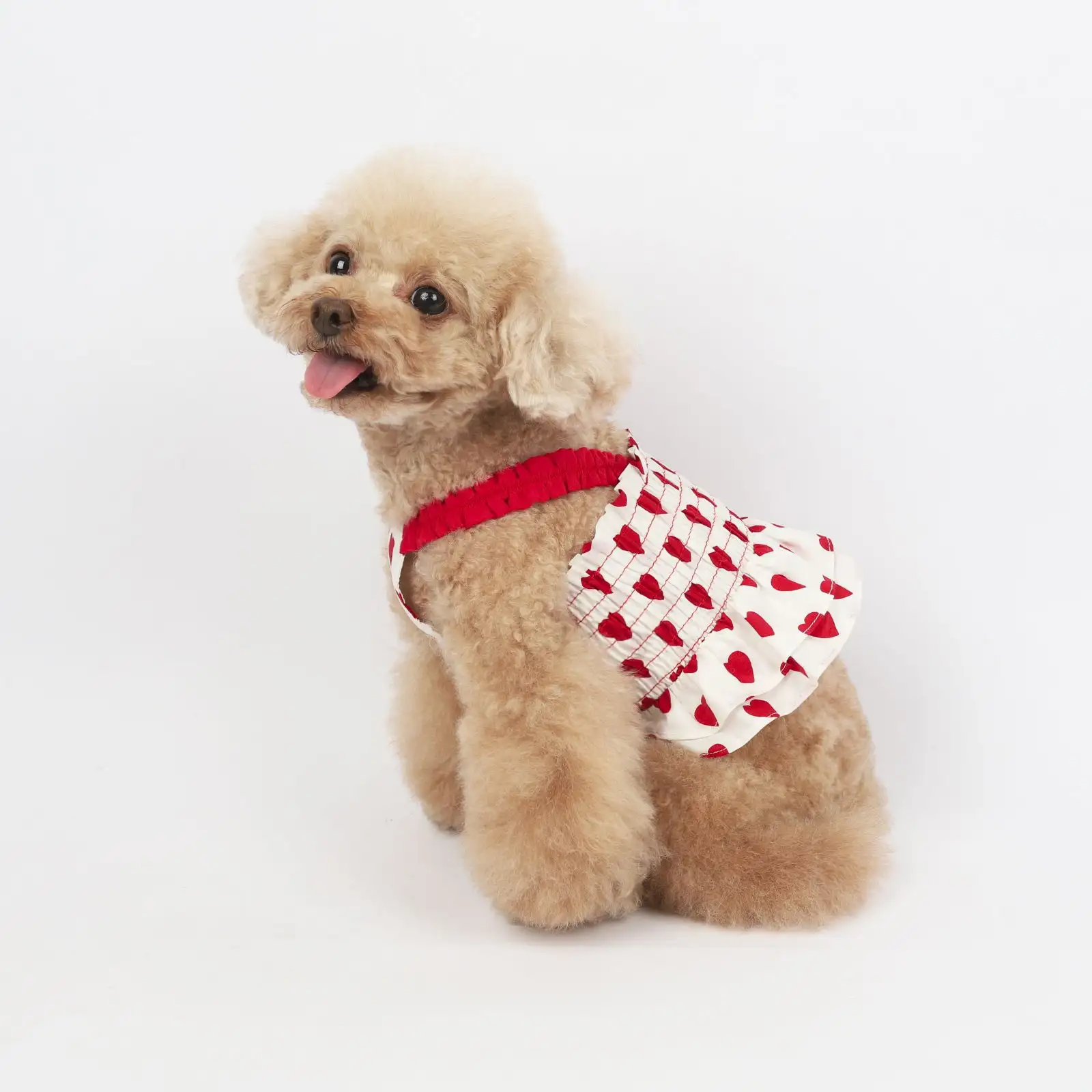 Ins Korean Love Blue And Red Sling Pet Clothes