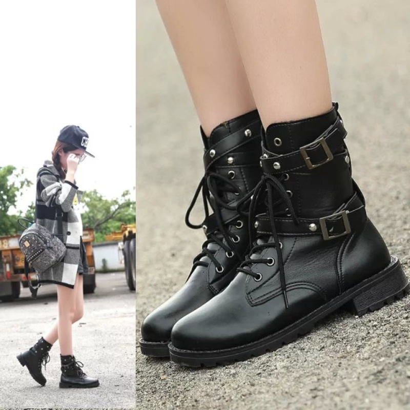 Title 5, Thin black leather ankle boots