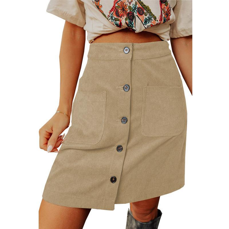 Title 13, Dames High Waist veelzijdige corduroy rok. Comf...