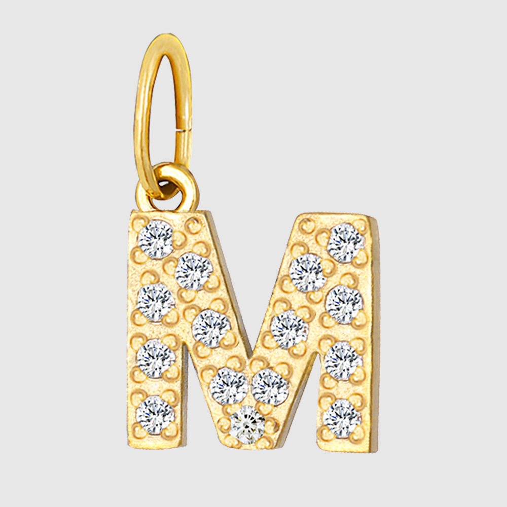 1 Piece 304 Stainless Steel Zircon Ion Plating 14K Gold Real Plated Letter Number Polished Stretch Adjustable Pendant DIY Jewelry Accessories 24