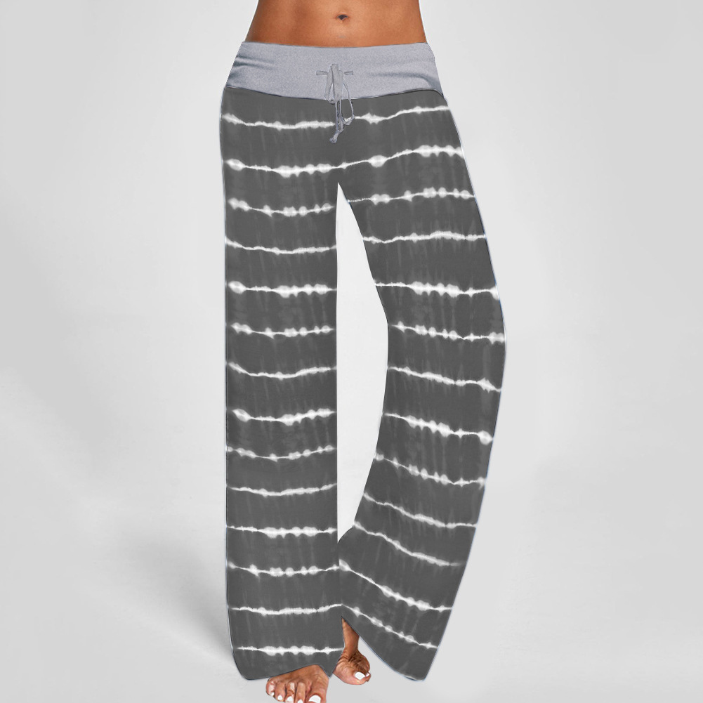 Outdoor Sports And Leisure Tie dye Printed Yoga Pants Light Grey - Shop at LoveMi