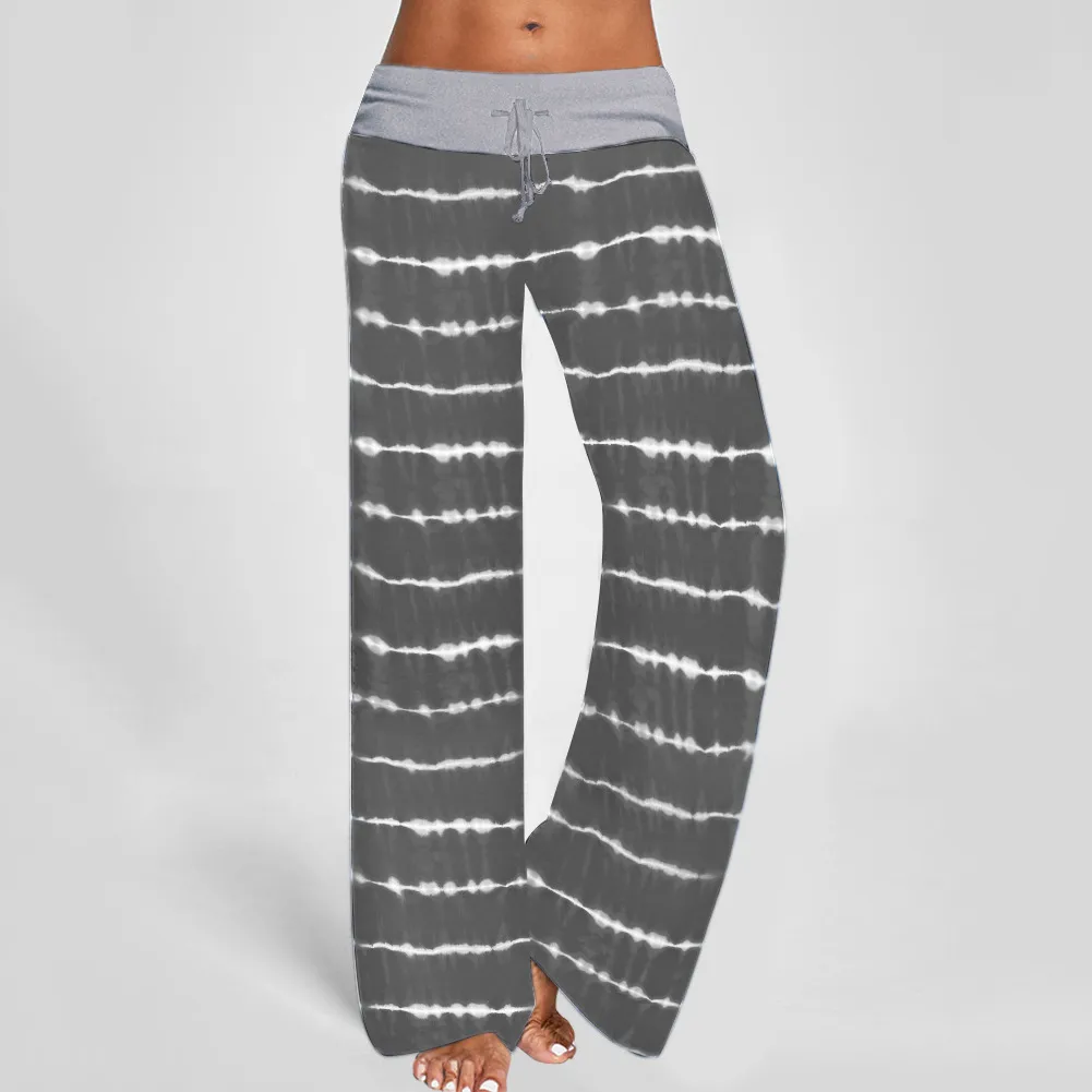 Outdoor Sports And Leisure Tie-dye Printed Yoga Pants - Light Grey