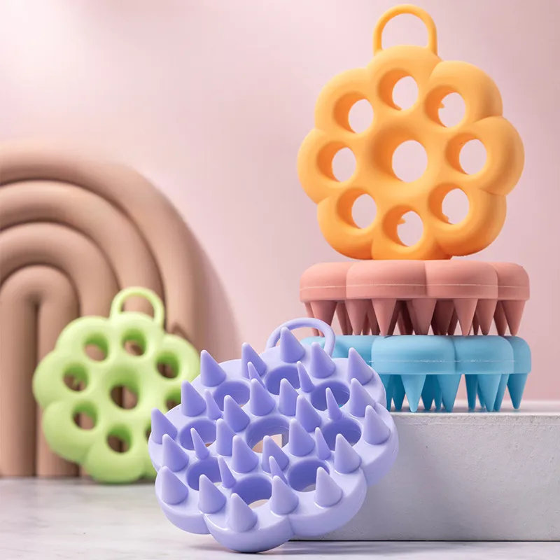 Pet Hair Care Device Silicone Hairdressing Tool Dry And Wet Dual Use Hair Wash Comb Fatigue Relief Massage Brush