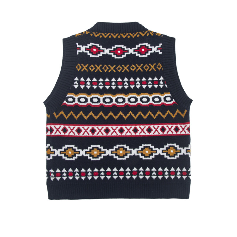 Women's Knitted Vest Short Loose Sleeveless V-neck Sweater Vest
