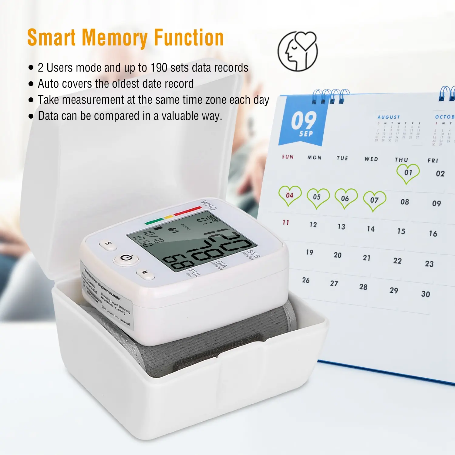 Blood Pressure Monitor Wrist Digital High Cuff
