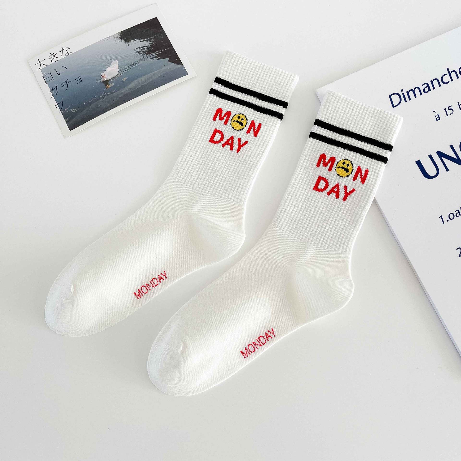 Ins Tide College Style Long Tube Sports Socks Outer Wear