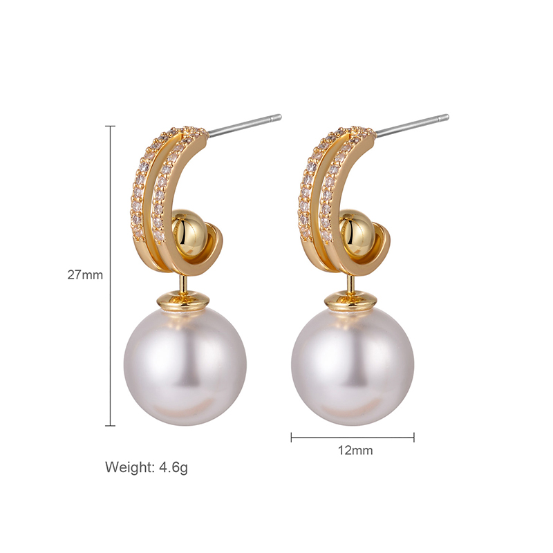 Earrings Frosted Shell Beads Solid Color