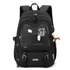 Girls' Large Capacity Student Backpack - Black - View 1