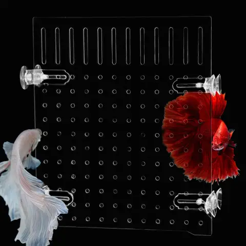 Fish Tank Divider Acrylic Aquarium with 8 PCS Suction