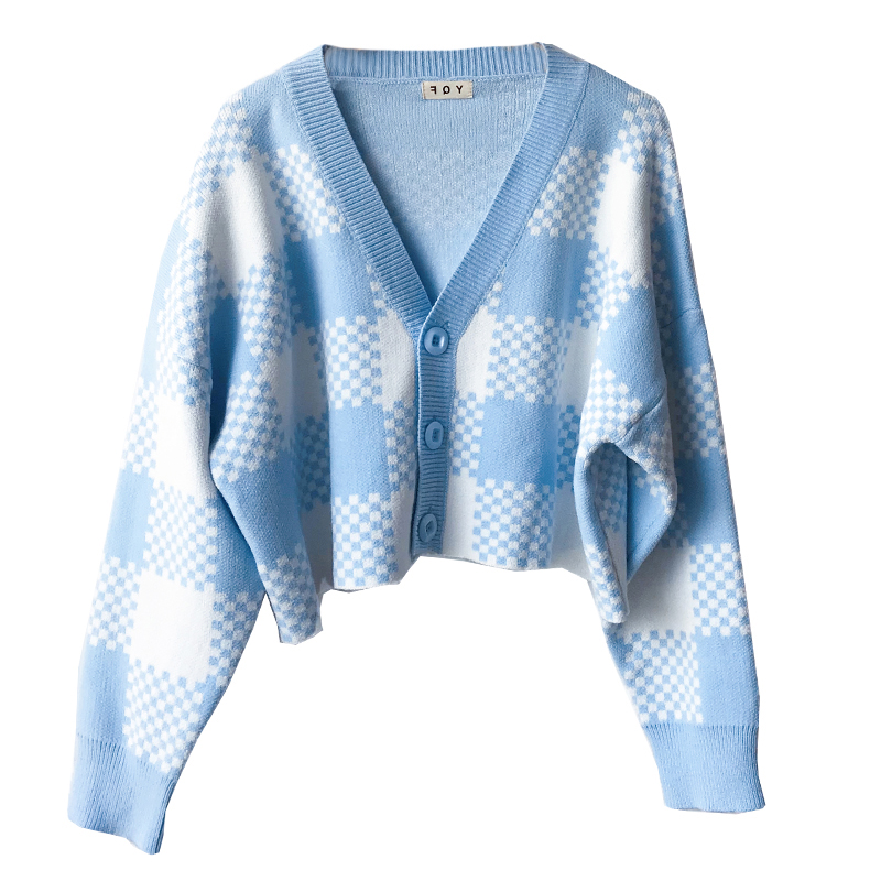 Retro Short Loose Knit Cardigan Sweater