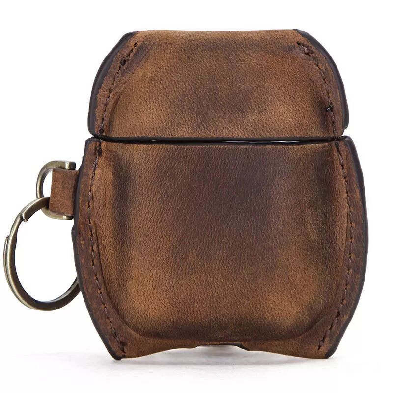 Crazy Horse Leather Case Wireless Bluetooth Headset - Image 6