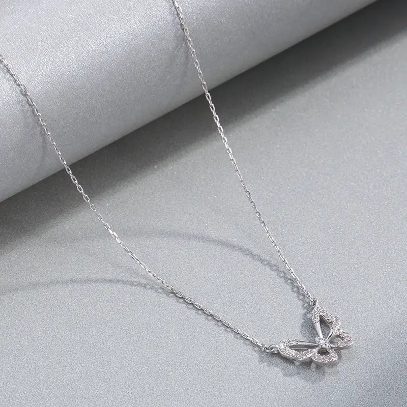 Korean Version Of Simple Butterfly Hollow Clavicle Chain Necklace