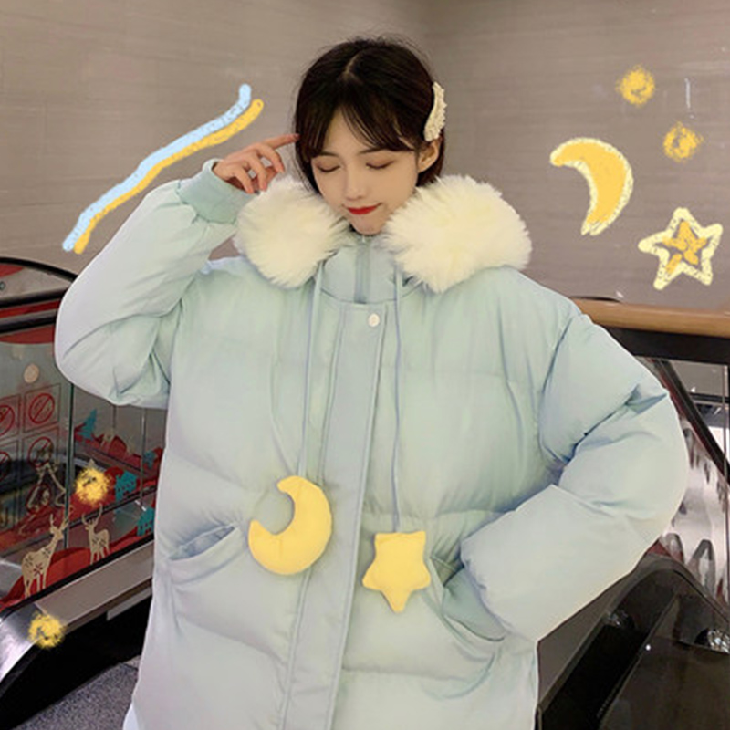 Junior High School Cute Girl's Winter Down Padded Jacket