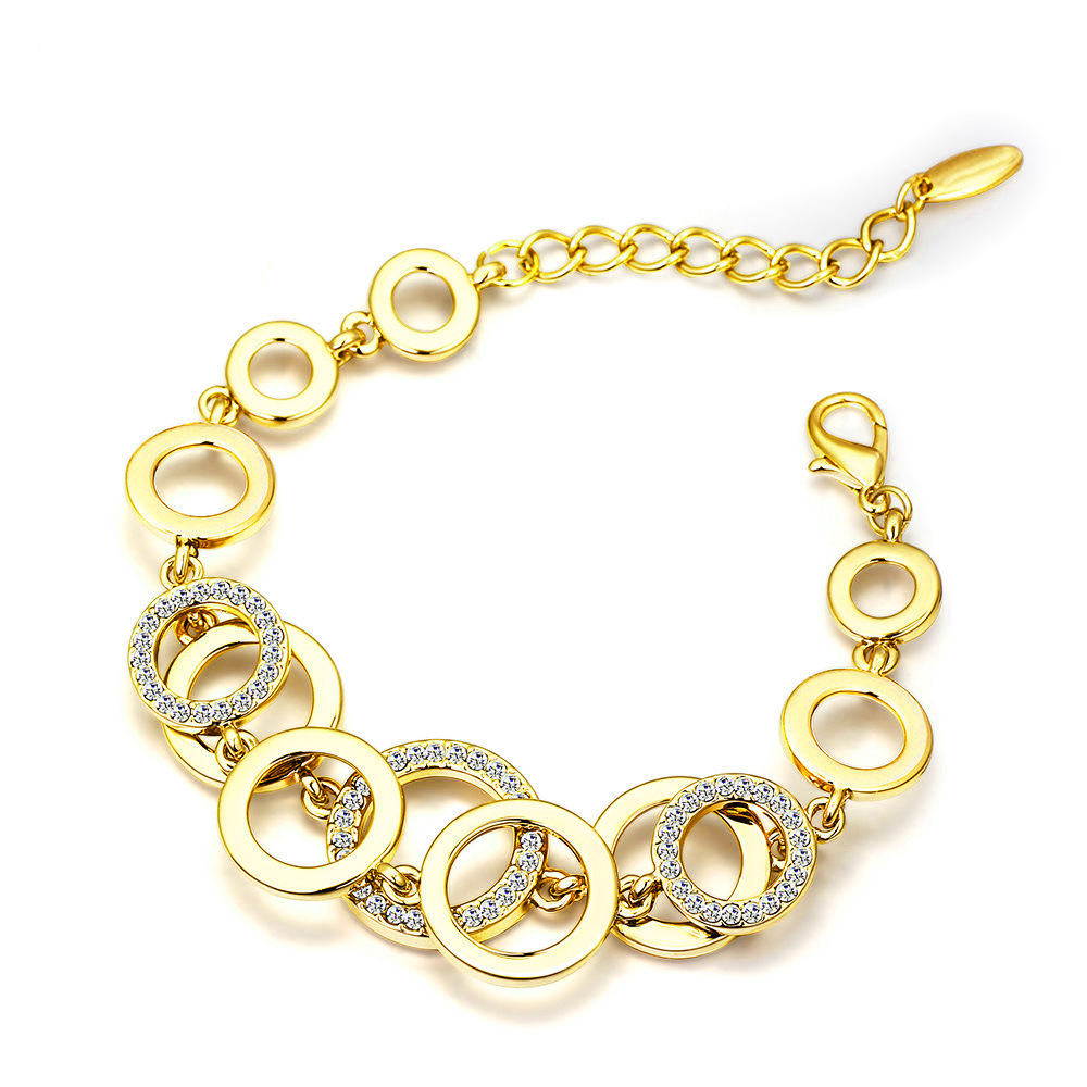 Jewelry Three-piece Golden Necklace Bracelet