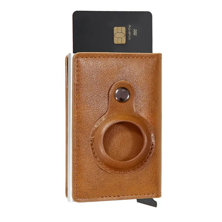 Multifunctional Card Holder Airtag Men's Short Card Holder Wallet Air Tag – image 8