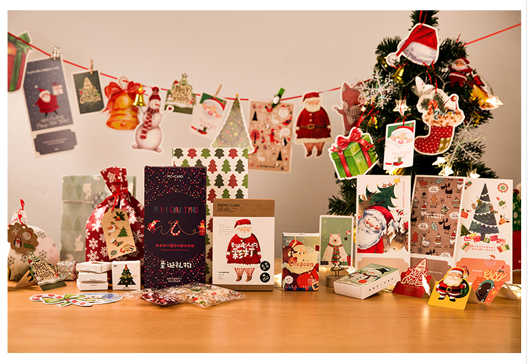Creative Christmas Cartoon Stickers Holiday Stickers Waterproof Photo Frame