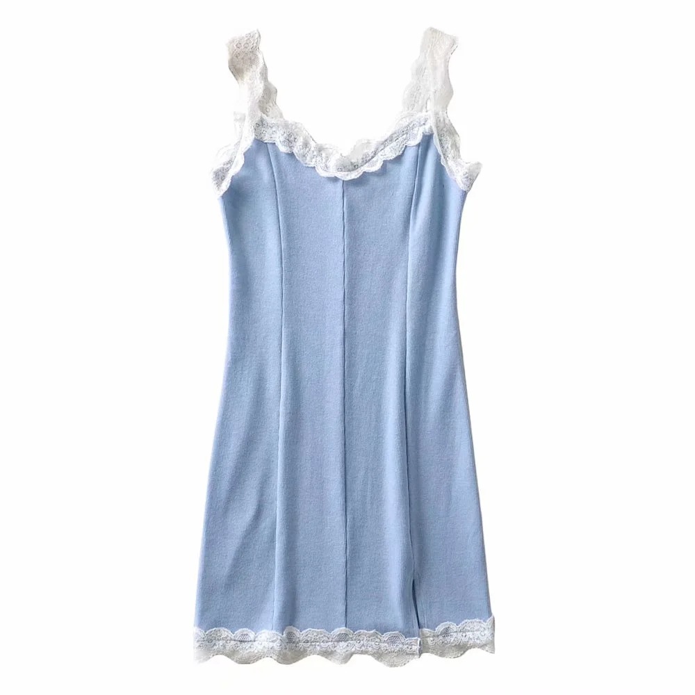 Women's Lace Trim Slim Fit Hip Skirt