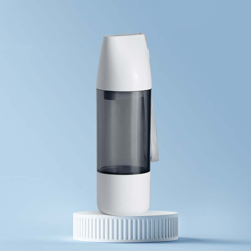 زجاجة ماء محمولة للكلاب 350 مل مع وعاء طعام ومشرب للحيوانات الأليفة للسفر والنزهات الخارجية