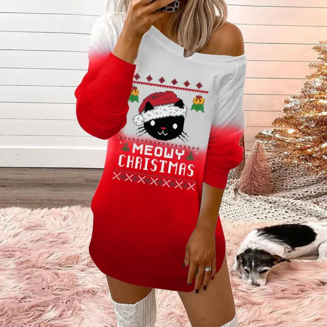 Fashionable Christmas Print Crew Neck Sweatshirt 12Style M - Shop at LoveMi