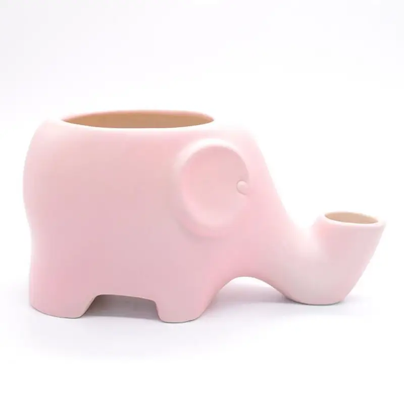 Ceramic Elephant Drinking Fountain Cat Bowl