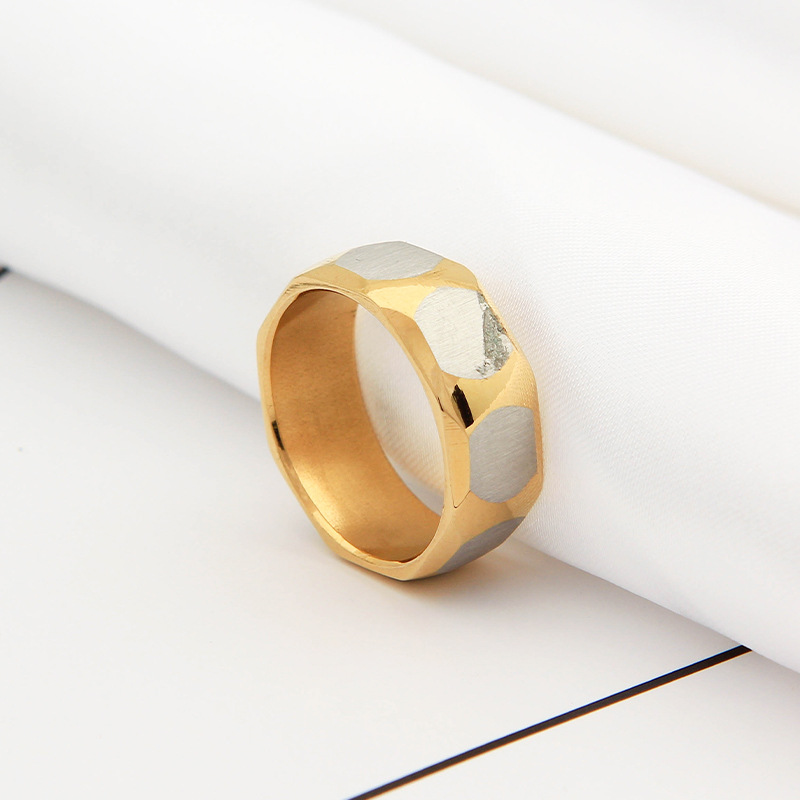 Men's Jewelry Retro Custom Titanium Steel Ring Diamond