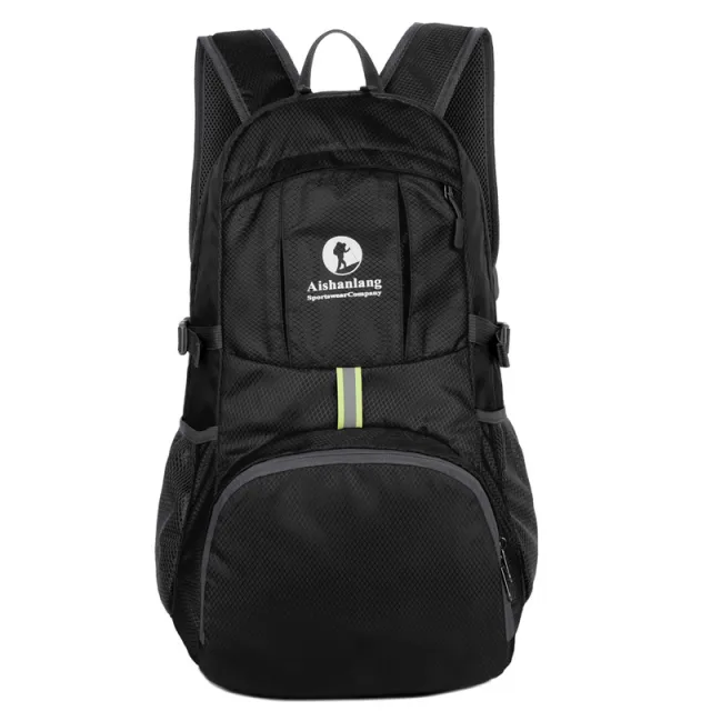 Men's And Women's Outdoor Sports Ultra light Waterproof Folding Backpack Black - Shop at LoveMi