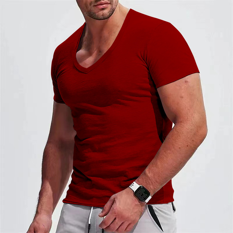 Title 6, T-shirt Casual Slim Fit à Manches Courtes pour ...