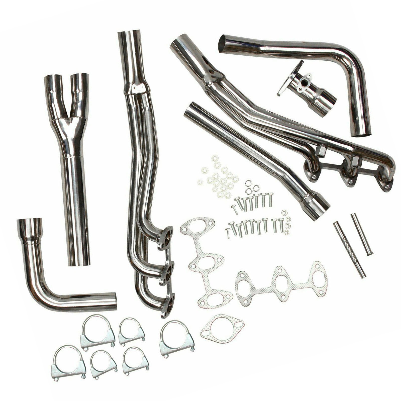Exhaust Manifold Headers For T,oyota 4Runner Pickup 88-95 3.0 V6  Ban The Sale Of Amazon&Temu – Silver