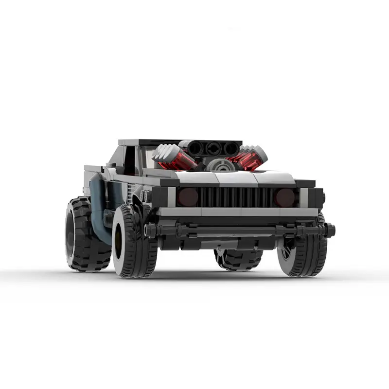 Unit Blocks On Wheels Assembled Model Toy Set