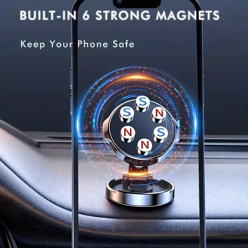 Magnetic Strong Car Dashboard Mobile Phone Holder Mount 360 Rotating Tilting