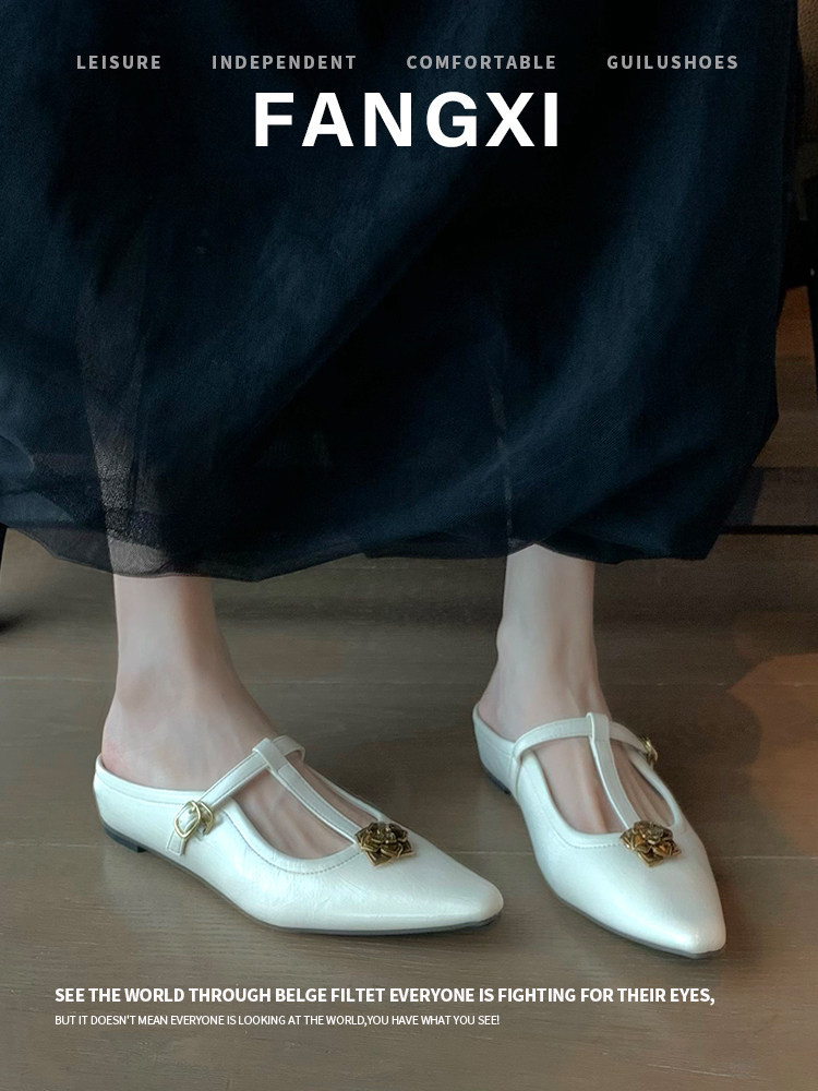 2026 French Retro Wedge Heel Mules For Women, Elegant Closed Toe Slip-on Sandals, Comfortable Hidden Heel Lazy Shoes For Summer Outdoor