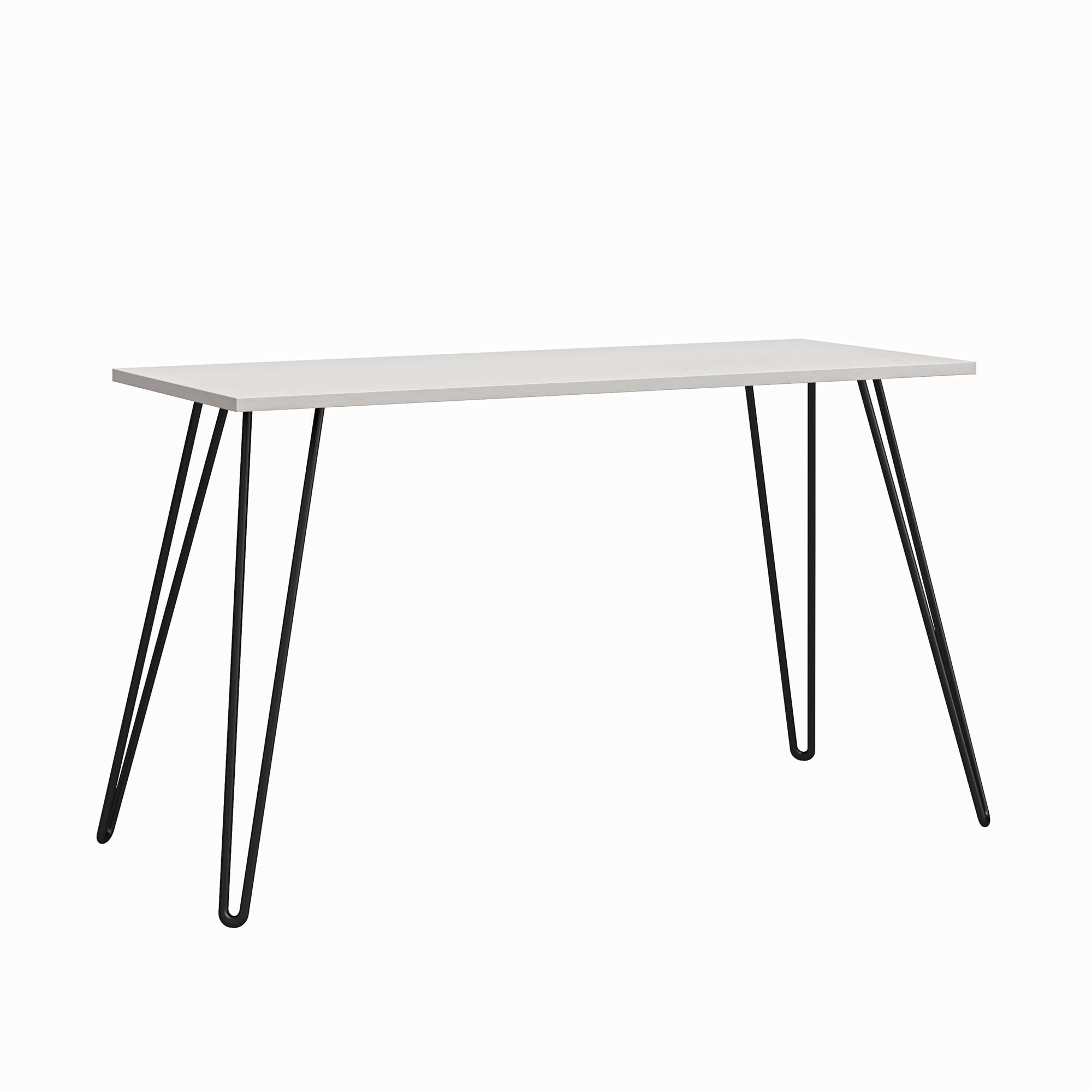Writing Desk With Black Hairpin Metal Leg_voghion.com