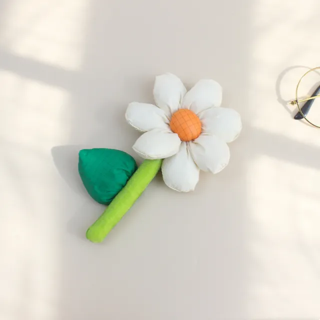 Flowers With Green Leaves Filled With Cotton Cute Jewelry Diy Hair Band Decorative Accessories Beige - Shop at LoveMi