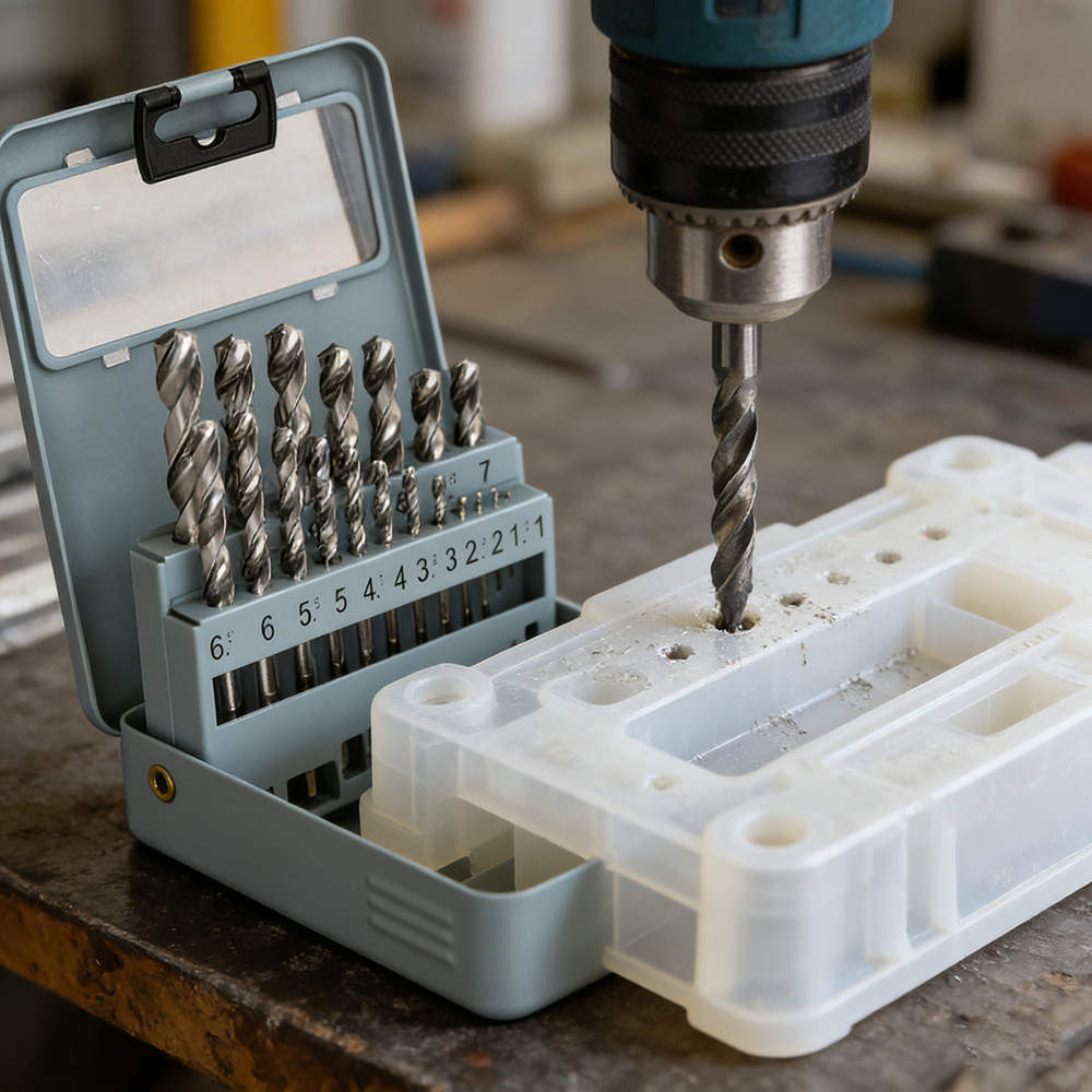 19Pcs HSS Drill Bit Set For Metal, Wood, Plastic With Case 1mm-10mm Bits Hi-Spec