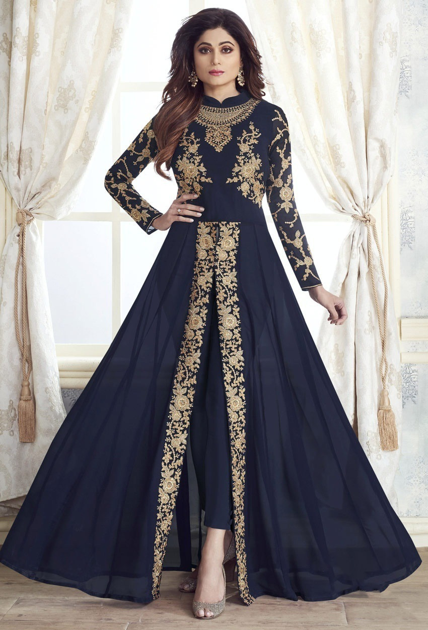 Vintage Print Long Sleeve Dress