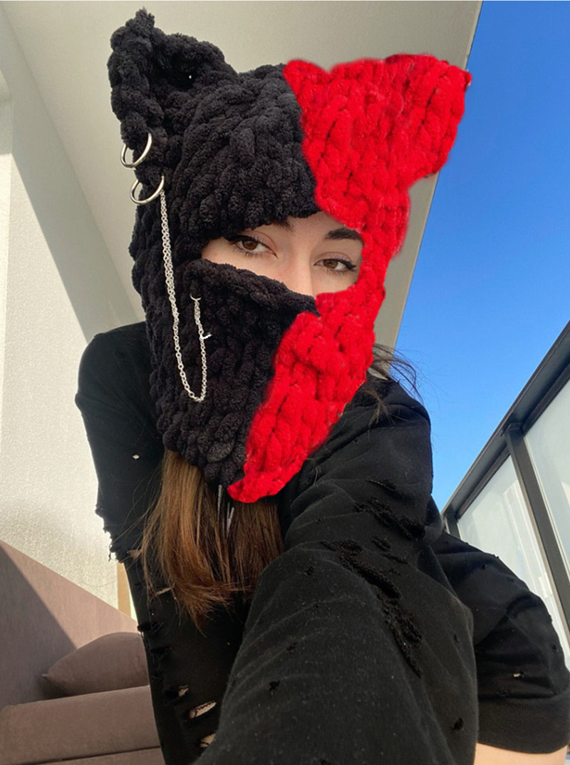 Thickened Devil Mask Warm Travel Fleece