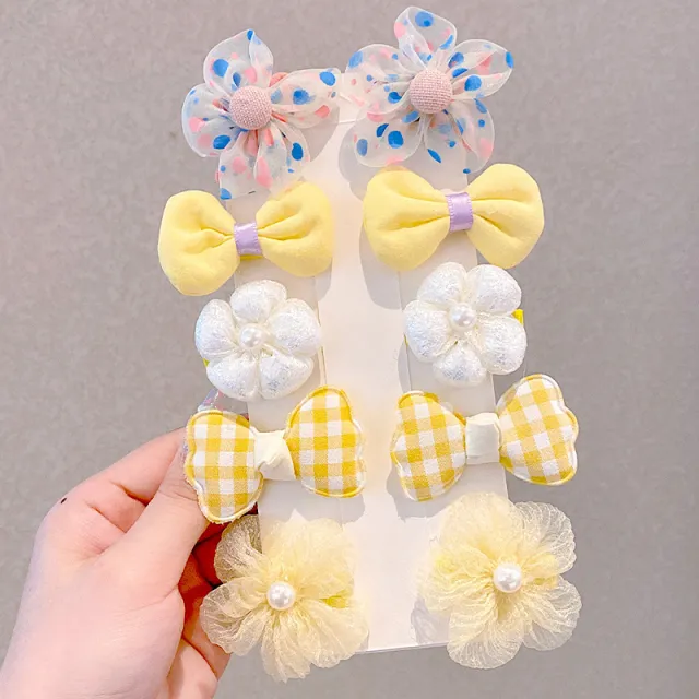 Children's Hairpin Summer Bow Headdress Yellow Flowers - Shop at LoveMi