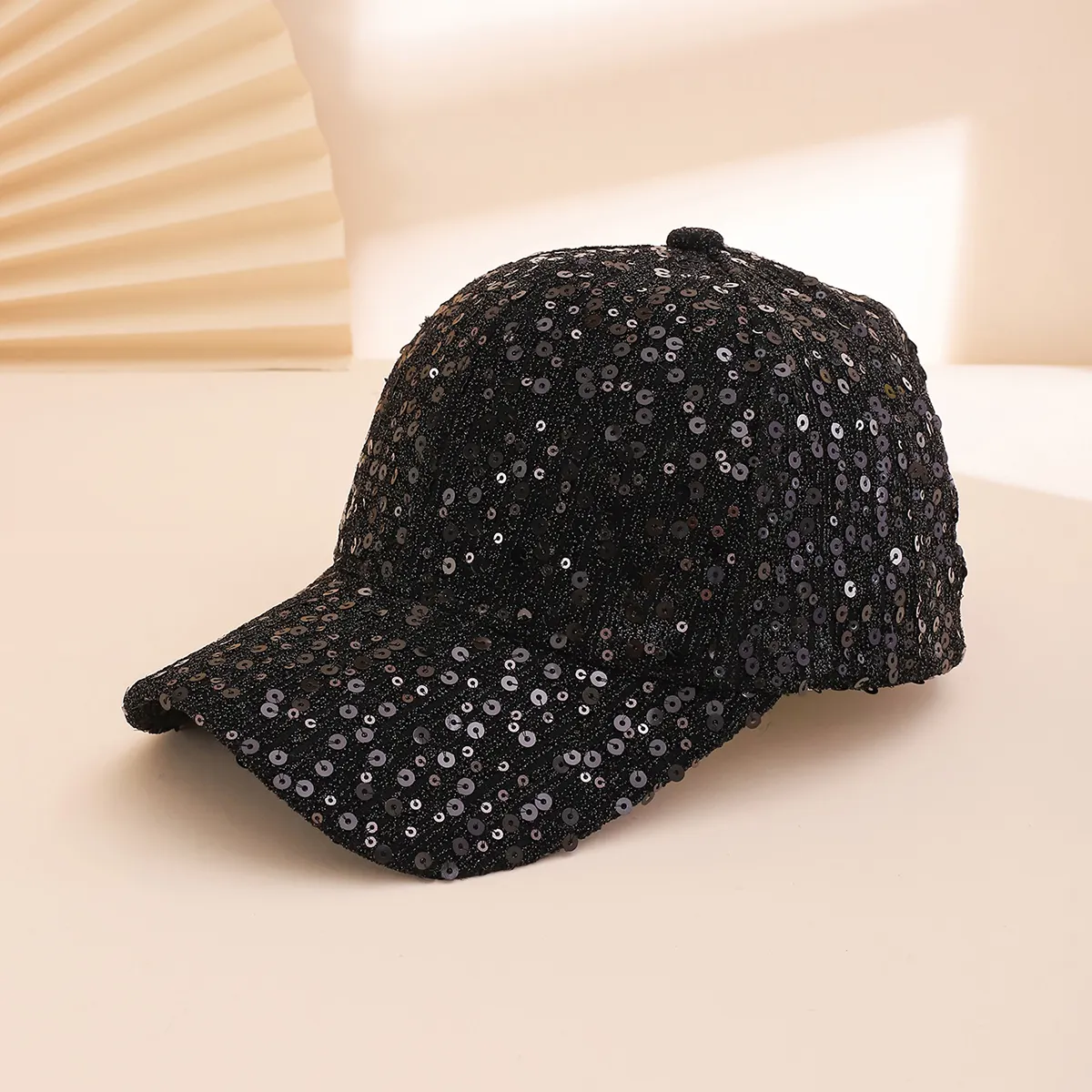 Full-pattern Sequin Baseball Cap, Trendy And Cool