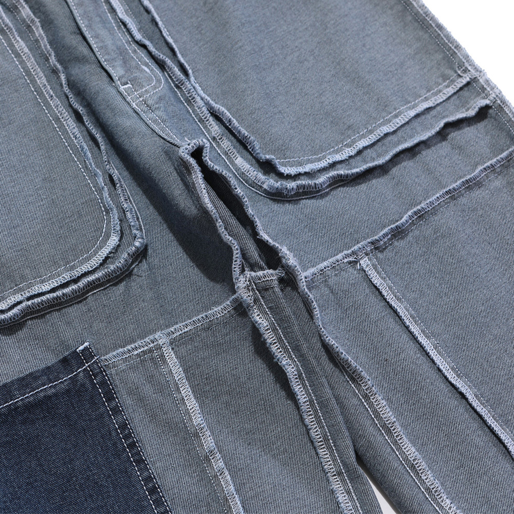 Men's Colorblock Reverse Edging Straight Trousers