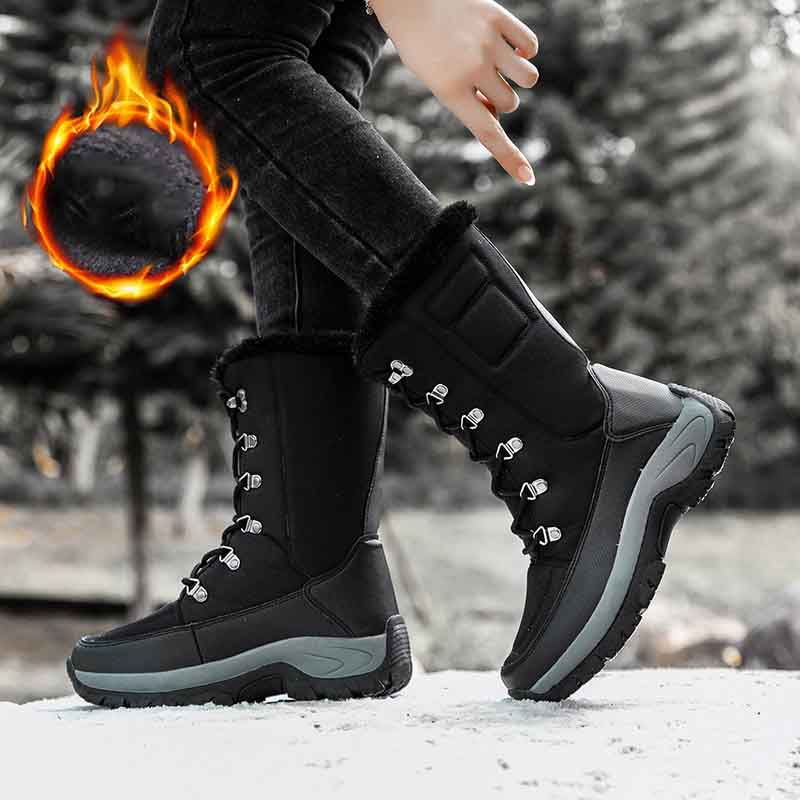 Fashion Ladies Plus Velvet High-top Cotton Boots