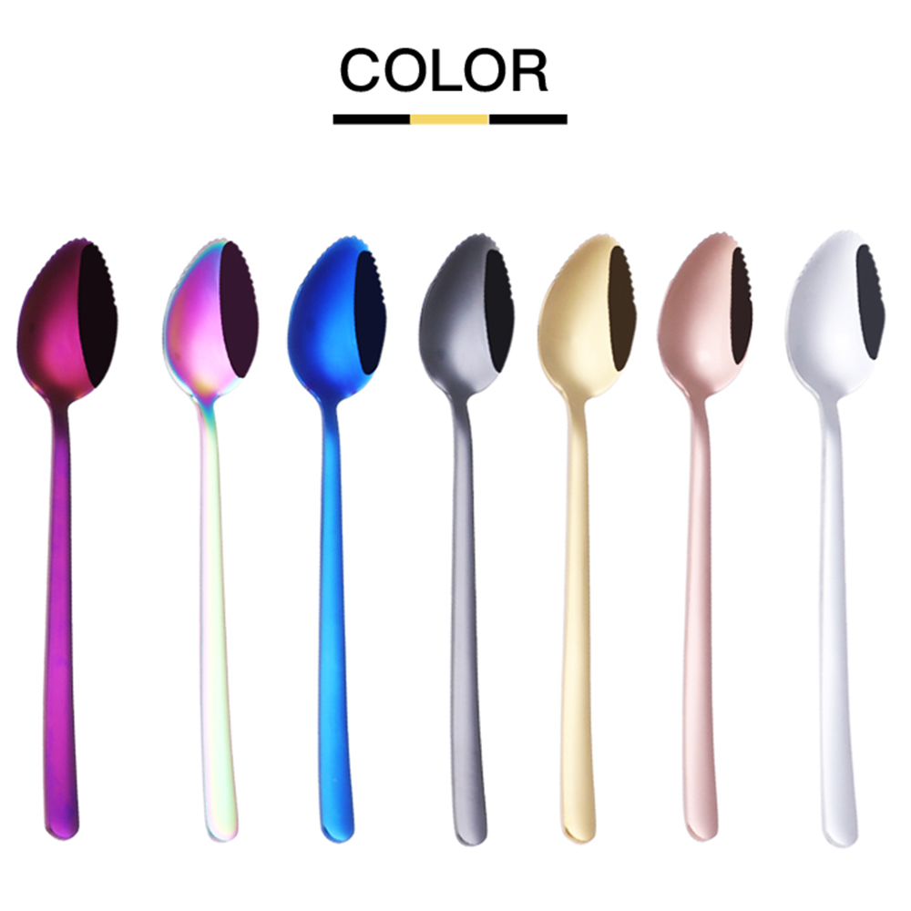 Title 4, 304 stainless steel titanium-plated fruit scoop