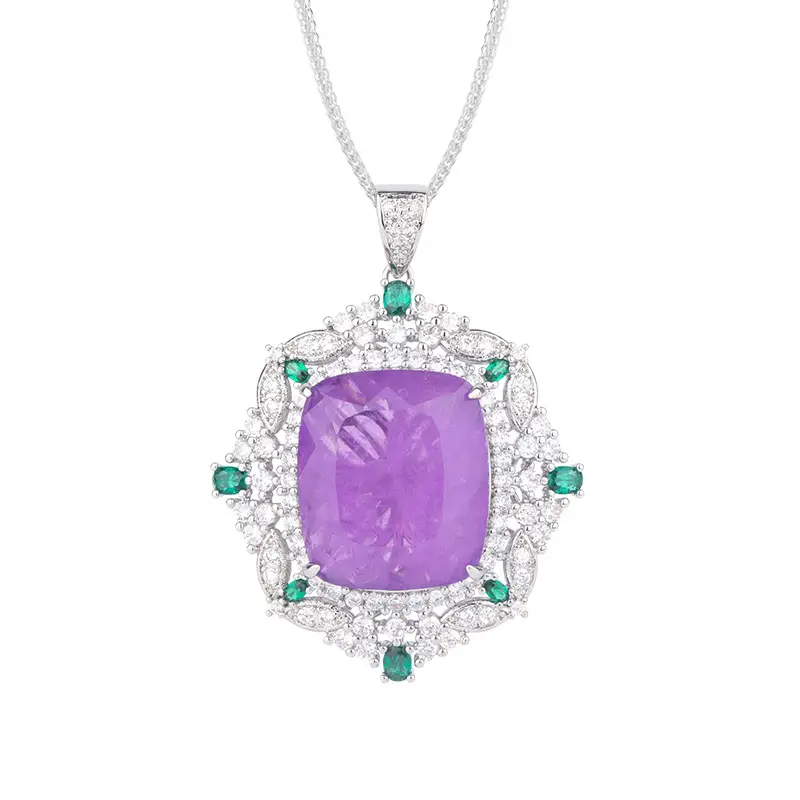Copper Bottom Gold Plated Fashion Simulation Emerald Necklace
