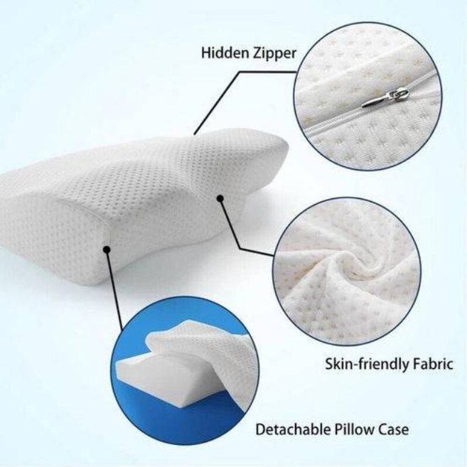 Cervical Pillow Ergonomic Contour Memory Foam Orthopedic Bed Pillow Neck Support — view 3